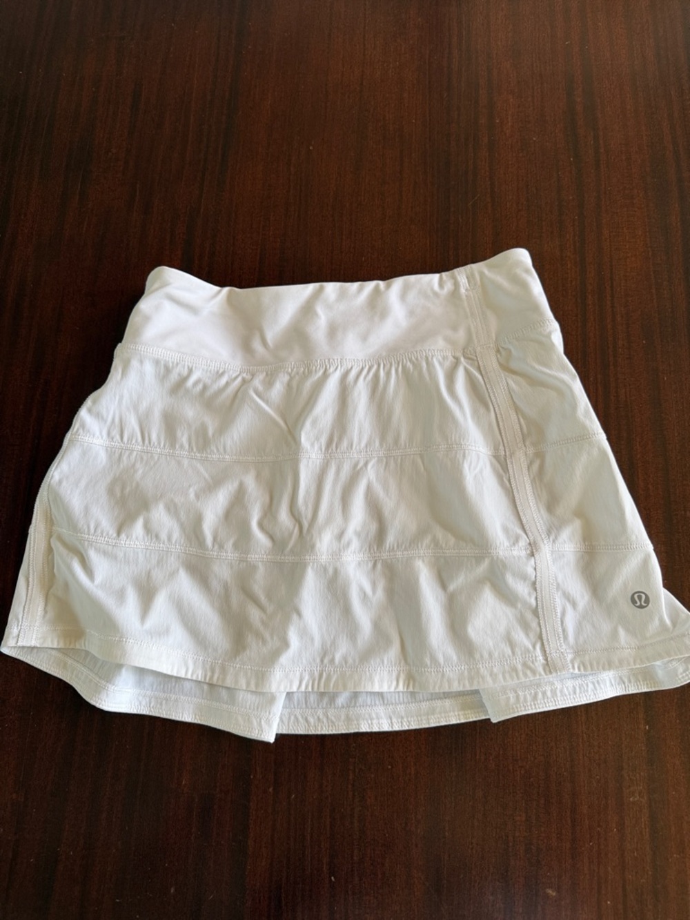 lululemon White Athletic Skirt with Built-In Liner